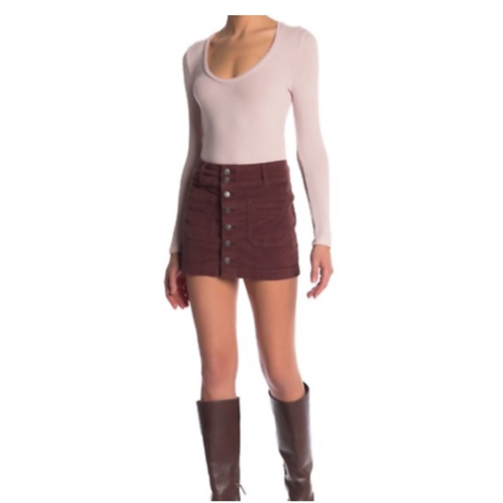 Free People Joanie corduroy mini skirt
